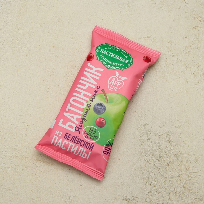 Батончики из Белевской пастилы ягодное ассорти, 35 г Батончики из Белевской пастилы ягодное ассорти, 35 г