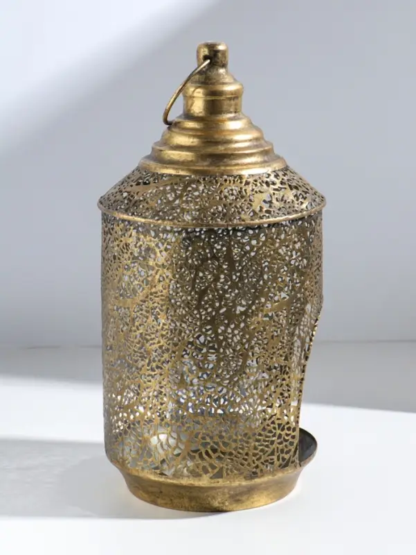 Подсвечник на 1 свечу &laquo;Фонарь. Вереск&raquo;, металл под золото, d=8 см, 16&times;16&times;31.5 см