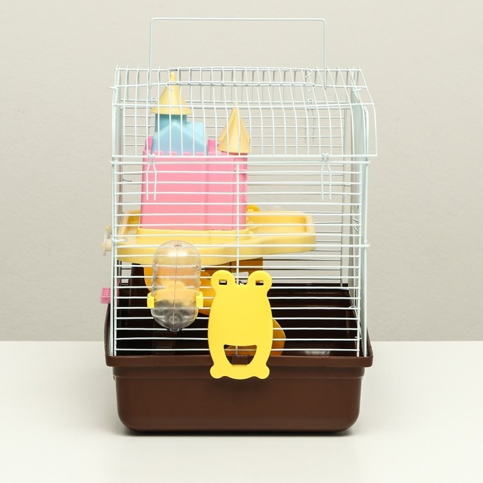 Клетка для грызунов Клетка для грызунов "Пижон" с замком, 31 х 24 х 27 см, коричневая