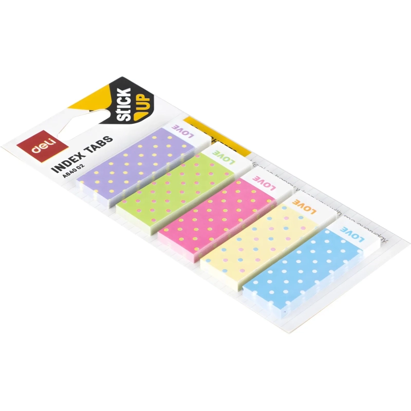 Клейкие закладки бумажные 45х15 мм,30 листов x 5 бл,цвет в асс