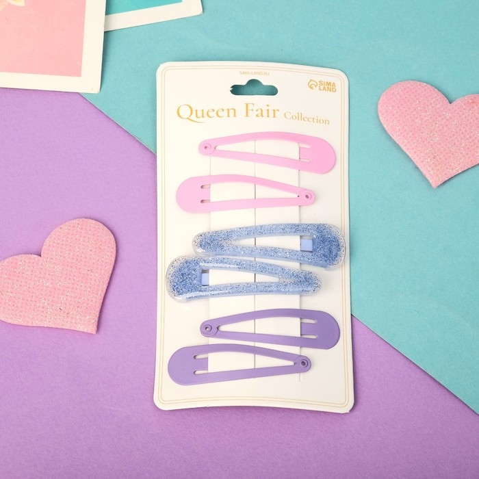 Невидимка для волос  Невидимка для волос "София" (набор 6 шт) весна, 4,5 см