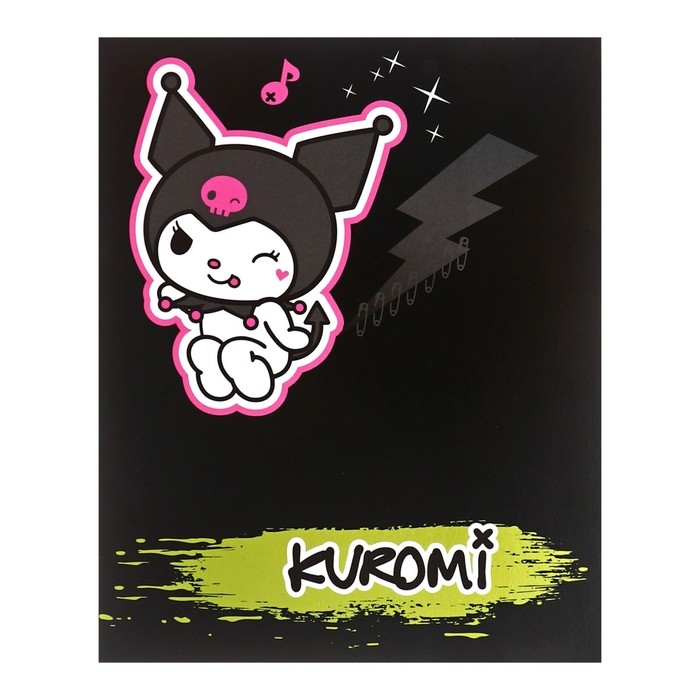 Тетрадь 48 листов в клетку Kuromi, обложка мелованный картон, тиснение фольгой, белизна 92%, блок 60 г/м2, МИКС Тетрадь 48 листов в клетку Kuromi, обложка мелованный картон, тиснение фольгой, белизна 92%, блок 60 г/м2, МИКС