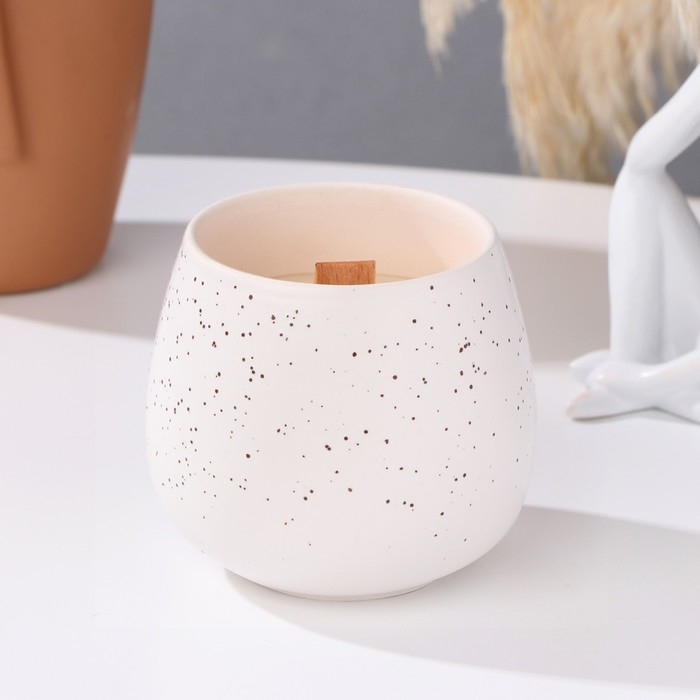 Свеча из соевого воска в кашпо «Нежность», 8×8 см, МИКС Свеча из соевого воска в кашпо «Нежность», 8×8 см, МИКС