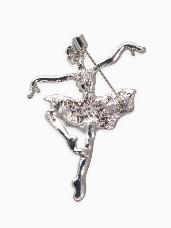Брошь &laquo;Балерина&raquo;, цветная в серебре