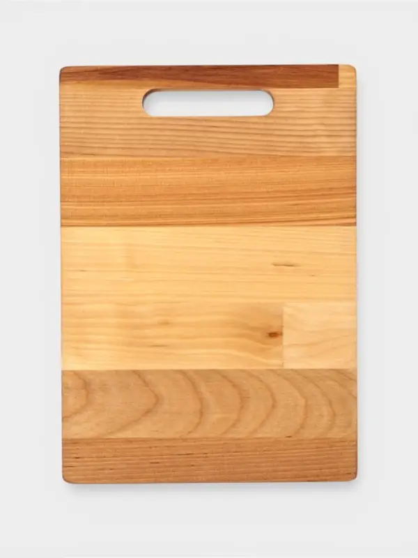 Доска разделочная, пропитана маслом, береза, 25х18х1,8/1,6 см