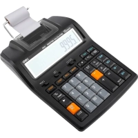 Калькулятор печатающий Deli EM121-EU,12-разряд, 172x203x55мм, черный