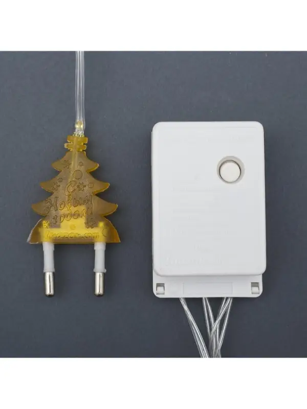 Гирлянда &laquo;Нить&raquo; 10 м, IP20, прозрачная нить, 100 LED, 8 режимов, 220 В, свечение жёлтое