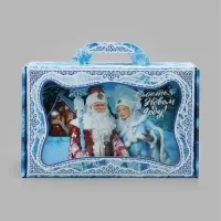 Подарочная коробка новогодняя &laquo;Зимние узоры&raquo; 260&times;350&times;100, для сладких подарков