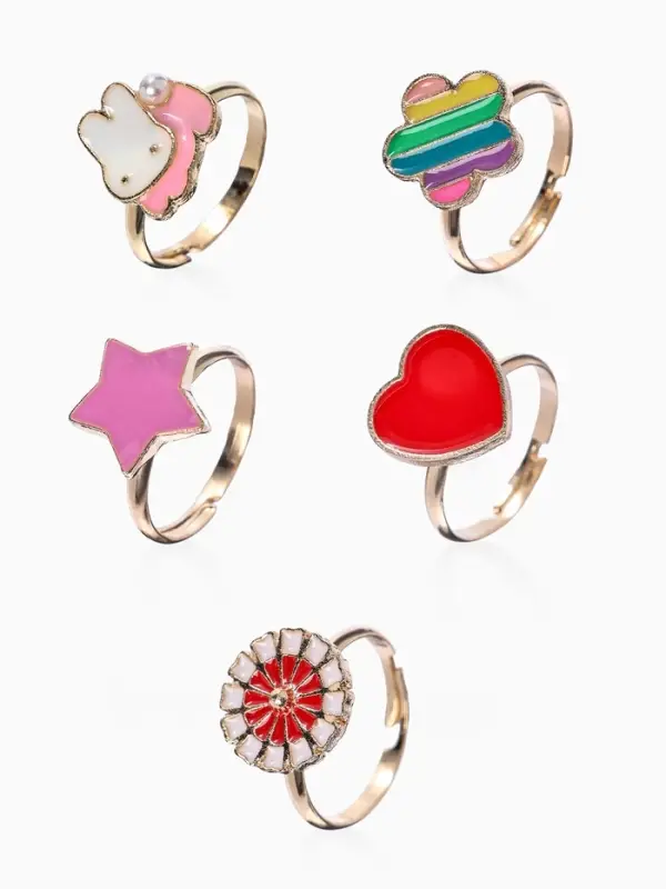 Кольцо &laquo;Выбражулька. Лето&raquo;, форма МИКС, разноцветное в золоте, безразмерное