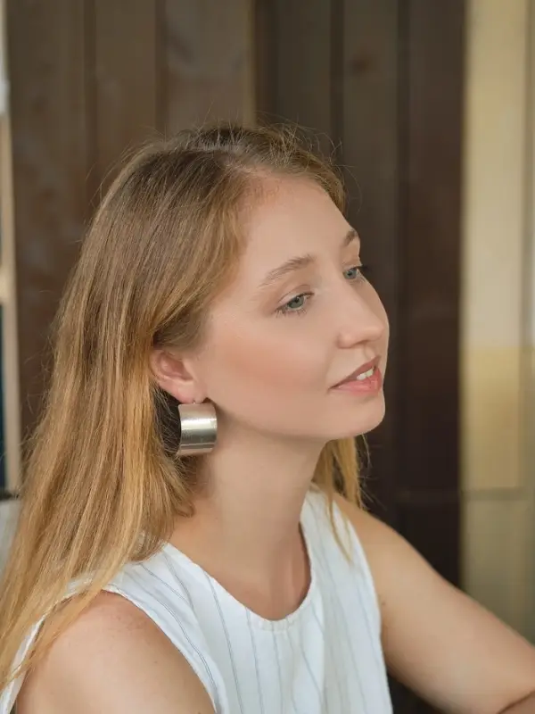 Серьги металл &laquo;Дуга&raquo;, гладкая, тренд, цвет серебро