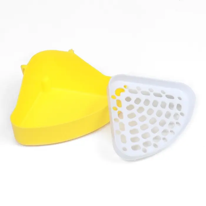 Туалет для кроликов и хорьков, 24&times;18&times;11 см, угловой, пластик, жёлтый