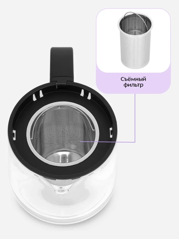 Чайный набор КТ-6744 чайник электрический - 1.7 л Чайный набор КТ-6744 чайник электрический - 1.7 л