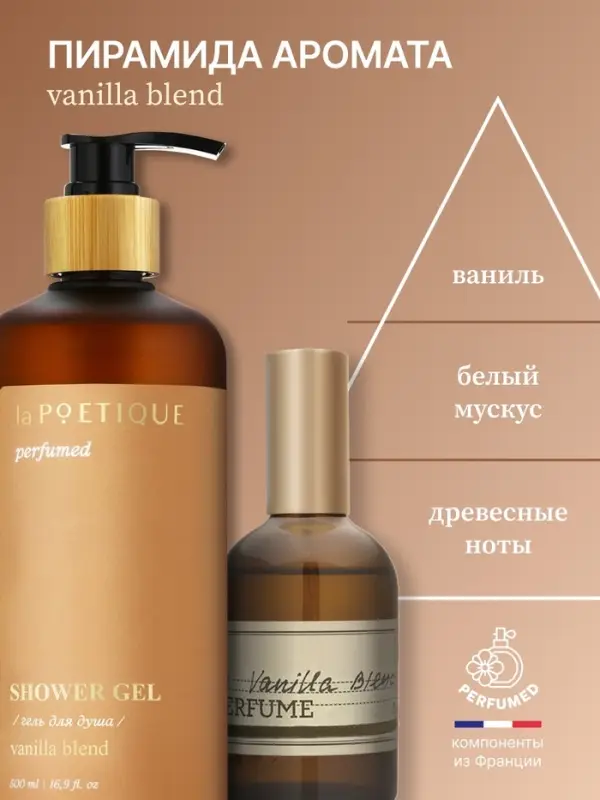Гель для душа парфюмированный, аромат Vanilla blend, 500 мл, laPOETIQUE