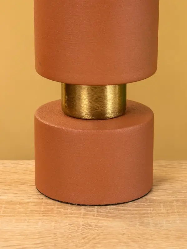 Подсвечник на 1 свечу текстурный "Терракотовый" 10,5х10,5х19 см