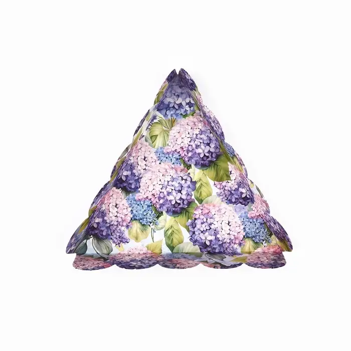 Коробка для кондитерских изделий с пластиковой крышкой «Гортензия», 18 х 3 см