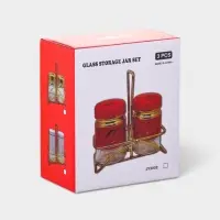 Набор для специй S&P.Marble, 2 шт., на подставке, стекло, белый, чёрный