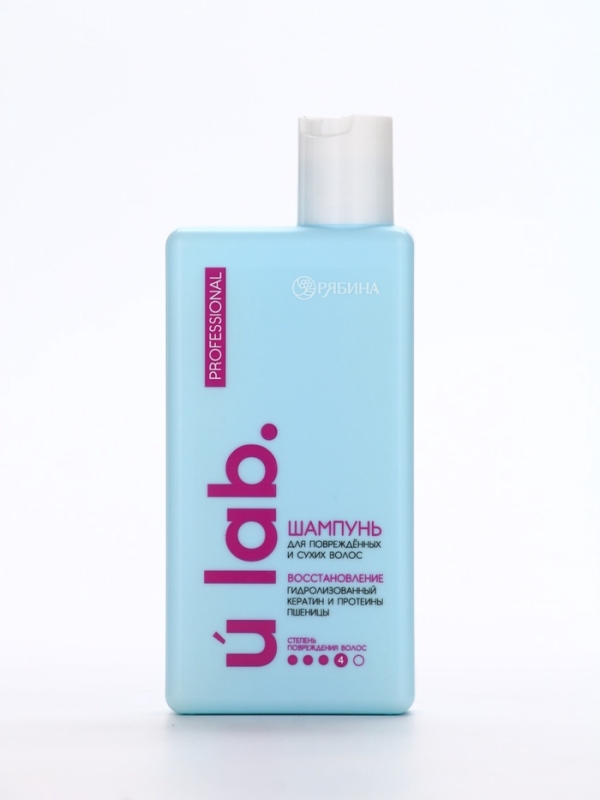 Профессиональный восстанавливающий шампунь для сухих и пористых волос с кератином и протеинами пшеницы, 250 мл ULAB