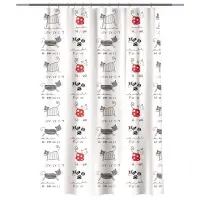 Шторка для ванной тм VETTA Веселые коты, ПЕВА 60г/м2, 180x200см