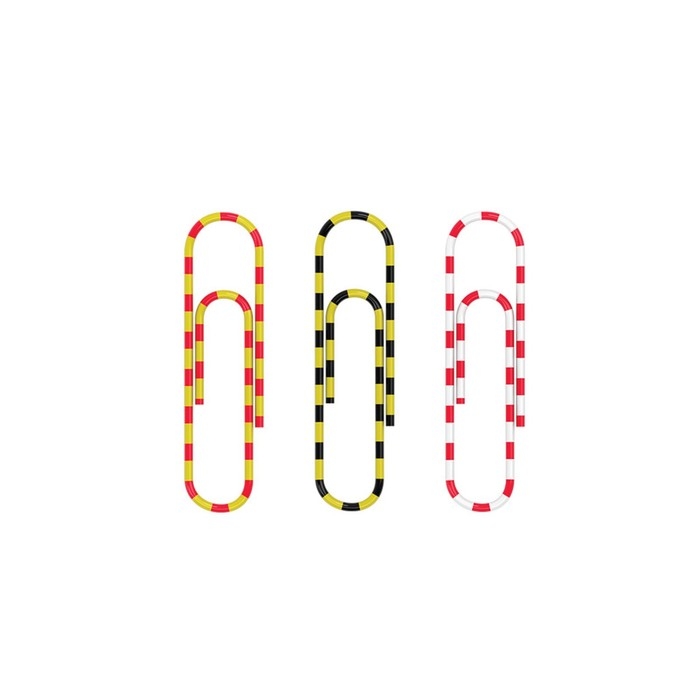 Скрепки канцелярские 28 мм, цветные, 200 штук Erich Krause  Скрепки канцелярские 28 мм, цветные, 200 штук Erich Krause "Зебра", с виниловым покрытием, пластиковый бокс