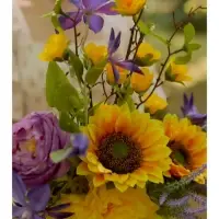 Цветы искусственные &laquo;Роза мини карнавал&raquo;, 70&times;4 см, жёлтые