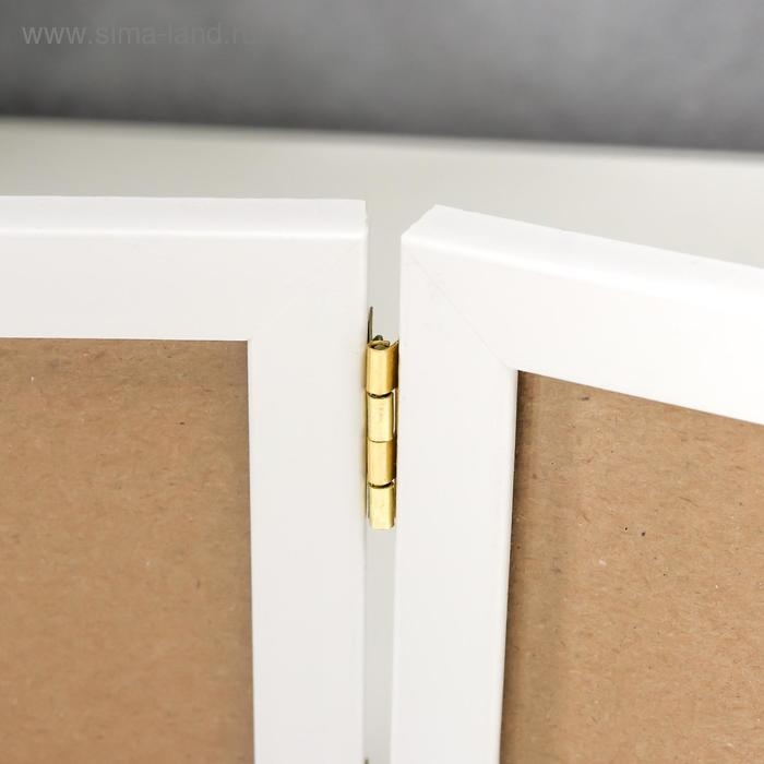 Фоторамка пластик 10х15 двойная-горизонт, белый Фоторамка пластик 10х15 двойная-горизонт, белый