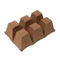 Кассета для рассады, 28&times;20&times;9 см, 6 ячеек по 400 мл, 8&times;8 см, торф, набор 3 шт., &laquo;Умный огород&raquo;