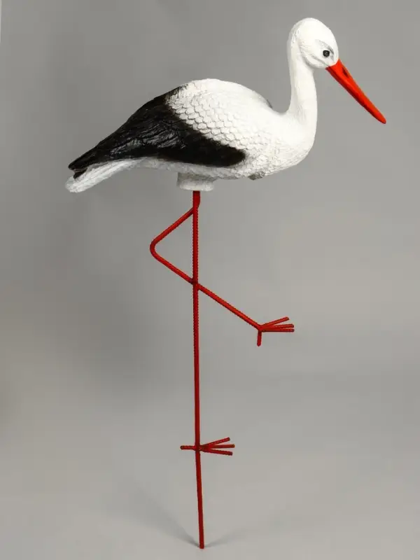 Садовая фигура из полистоуна &laquo;Аист&raquo;, 75&times;51&times;17 см