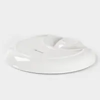 Блюдо с соусником Доляна White Label, d=25 см, фарфор, белое
