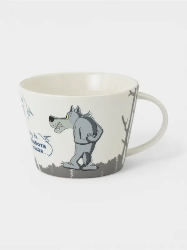 Кружка Quinsberry &laquo;Жил был пёс&raquo;, 420 мл, фарфор, белая