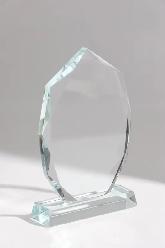 Стела стеклянная &laquo;Лист с гранями&raquo;, 13&times;4.5&times;20.7 см