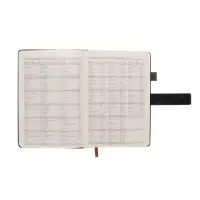 Ежедневник недатированный формат А5, с хлястиком, 112л, линия, держатель, пвх, Черный Ежедневник недатированный формат А5, с хлястиком, 112л, линия, держатель, пвх, Черный