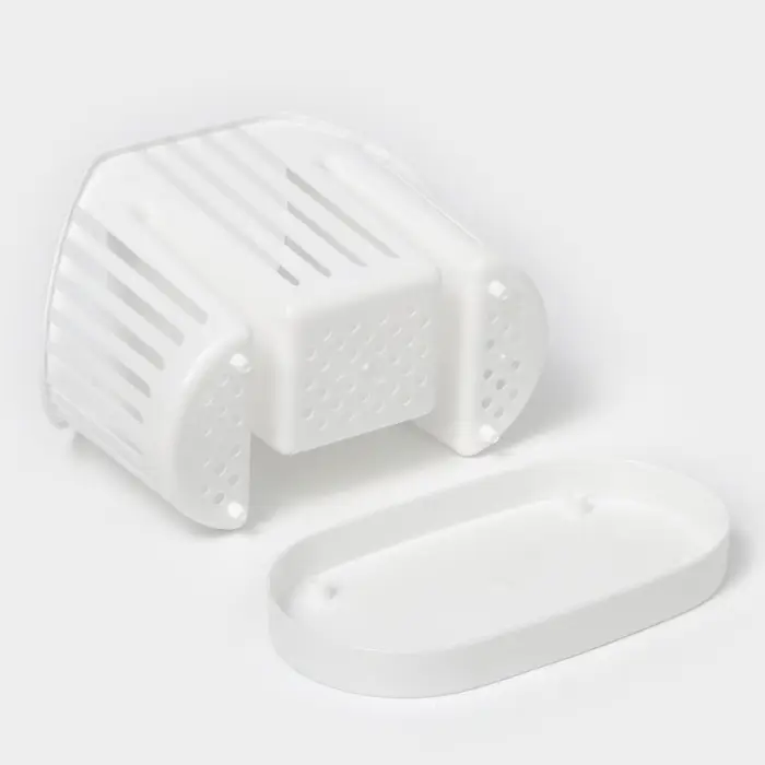 Подставка для столовых приборов IDEA, 3-х секционная, пластик, белый