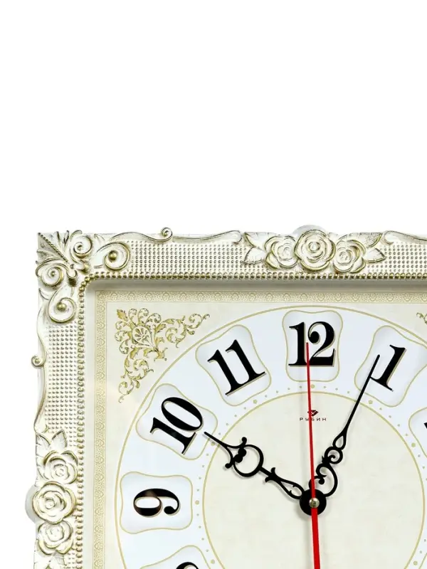 Часы настенные интерьерные &laquo;Барака&raquo;, бесшумные, плавный ход, 38&times;38 см, белые, золотистые