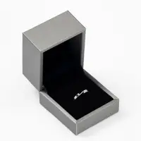 Футляр под кольцо &laquo;Квадро&raquo; классический, 6.5&times;6&times;5.5 см, серый