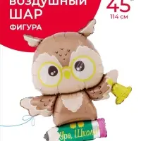 Воздушный шар фольгированный 45" &laquo;Мудрая сова&raquo;, 114 см