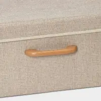 Короб стеллажный для хранения с крышкой &laquo;Франческа&raquo;, 43&times;30.5&times;18.5 см, бежевый