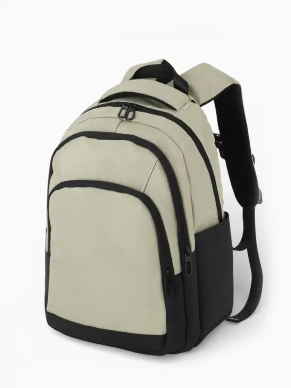 Рюкзак, 27*14*38,5 см, 2 отд 3н/карм, Комби, Водонепрон. дно, зеленый/черн