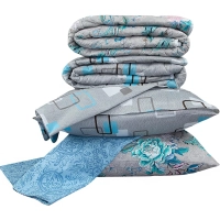 Набор спальный Летний 1,5сп (одеяло, 2 нав.-70х70, простынь- ПЭ 100%), микс