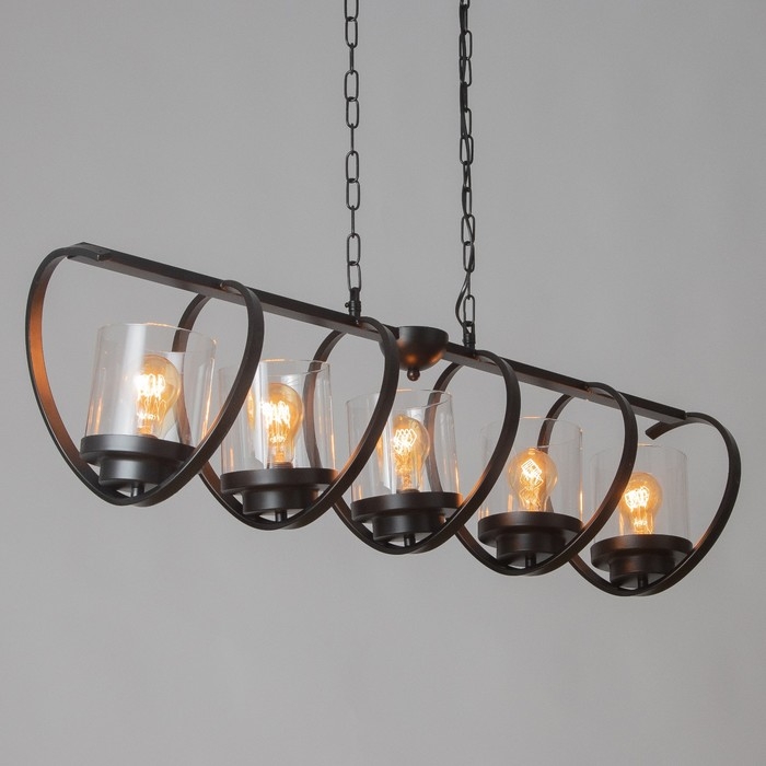 Светильник Светильник "Шате" 5хЕ27 40Вт черный 11х30-110 см