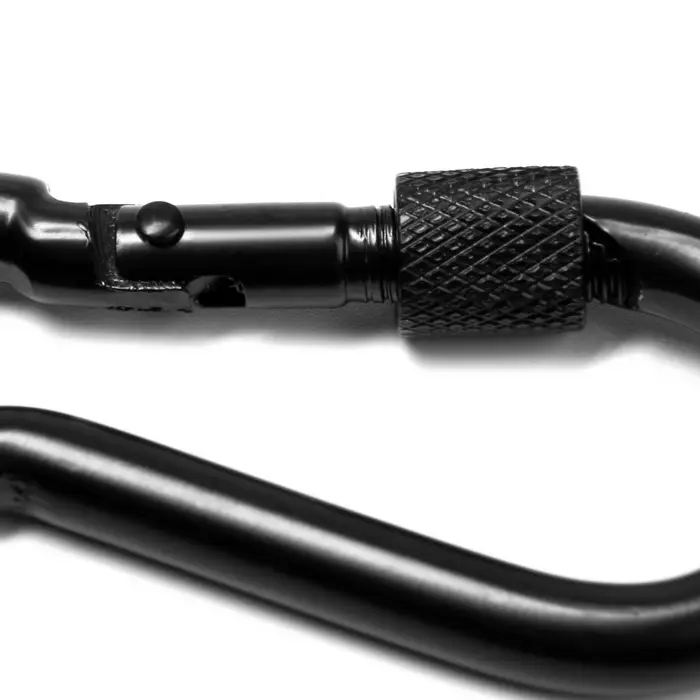 Карабин монтажный с фиксатором ТУНДРА krep, DIN5299D, 7×70 мм, черный, 1 шт. Карабин монтажный с фиксатором ТУНДРА krep, DIN5299D, 7×70 мм, черный, 1 шт.