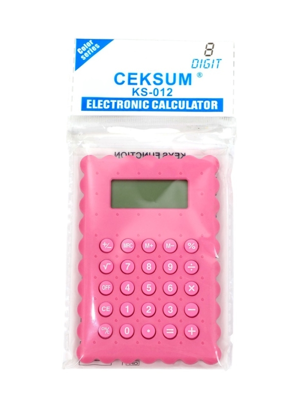 Калькулятор настольный 08-разрядный KS-012, розовый