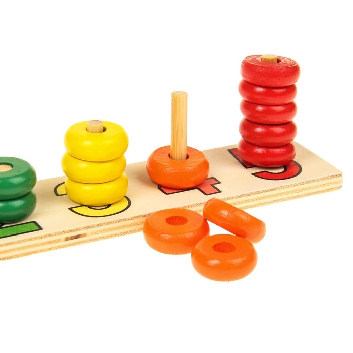 Пирамидка логическая  Пирамидка логическая "Учимся считать" с цифрами