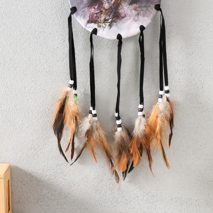 Ловец снов 80 "Объятия" круг d=16 см