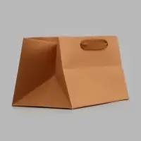 Пакет подарочный с широким дном 20&times;14&times;13.2 см, крафт