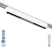 Светильник трековый BayerLux SLIM &laquo;Линия трек33&raquo;, LED, 18 Вт, 3000K-6000К, 48 В, CRI90, 3.2&times;3.8&times;33.8 см, белый