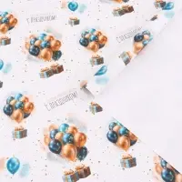 Бумага упаковочная &laquo;С днём рождения&raquo;, глянец, 70&times;100 см, 1 лист