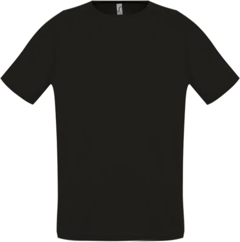 Футболка унисекс Sporty 140 черная, размер XXs Футболка унисекс Sporty 140 черная, размер XXs