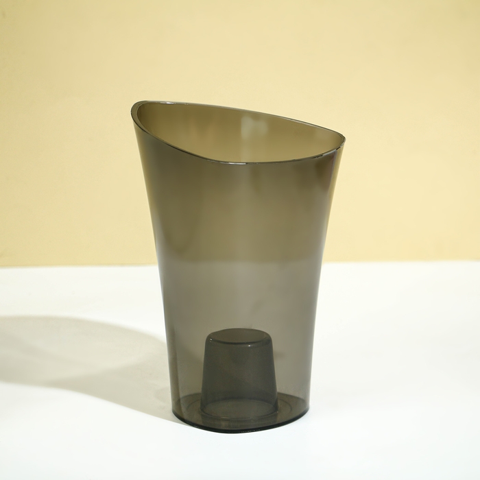 Горшок для орхидей, 1,3 л, 13,6 &times; 14,1 &times; 20 см, пластик, прозрачно-серый