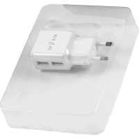 Зарядное устройство сетевое, 2 USB, 2.1А, Red Line NT-2A, бел, УТ000009405