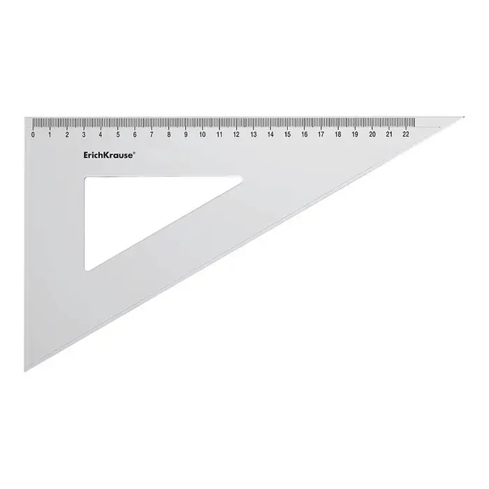 Треугольник 60*, 22 см, ErichKrause Clear